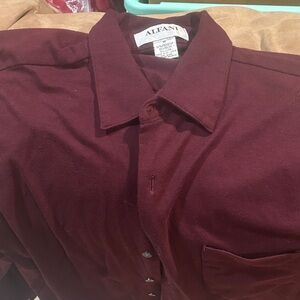 Alfani Men's Deep Red Casual Button Down Shirt